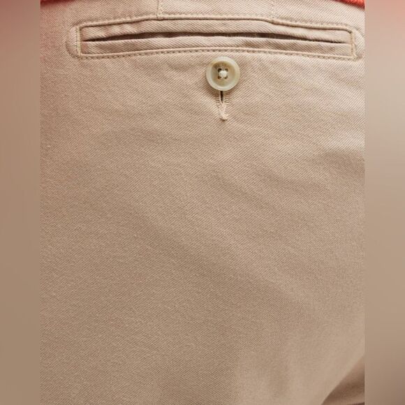 Peter Millar NWT Pilot Twill Flat Front Trousers Khaki Size 35 - Picture 6 of 10